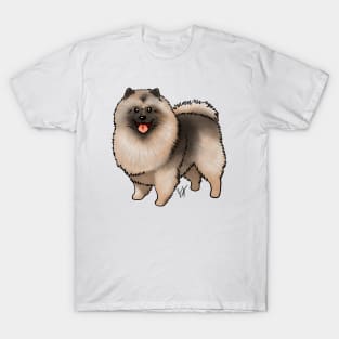 Dog - Keeshond - Cream Brown and Black T-Shirt